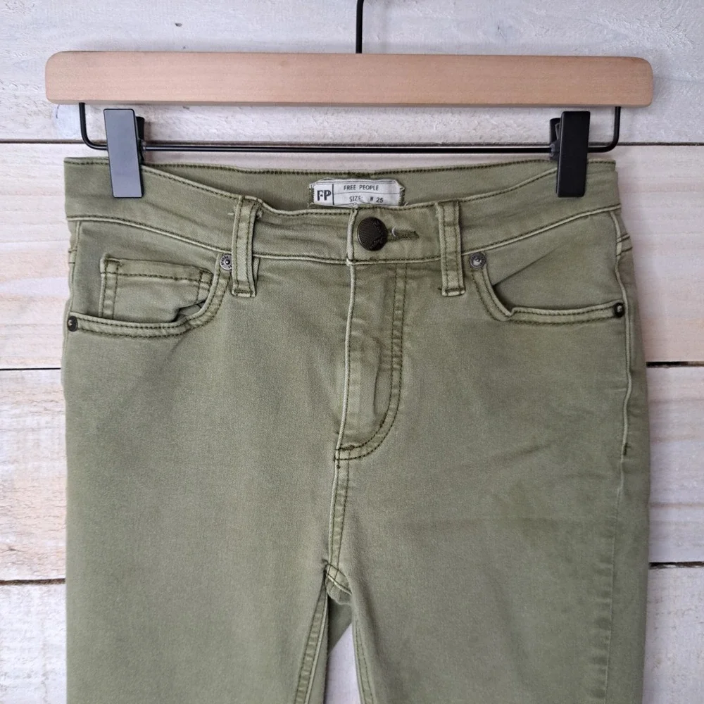 Utility Tactical‎ Free People Women's Jeans Size 25 Olive Green